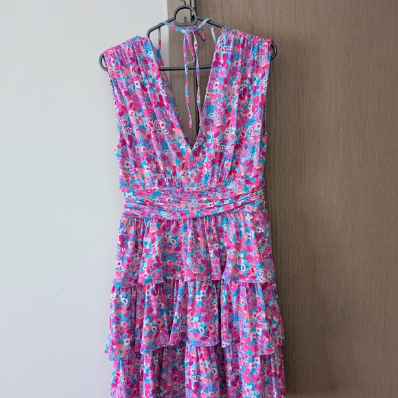Lilly Pulitzer Aura Pink Baby Bloomer Dress - Size M - Picture 2 of 6